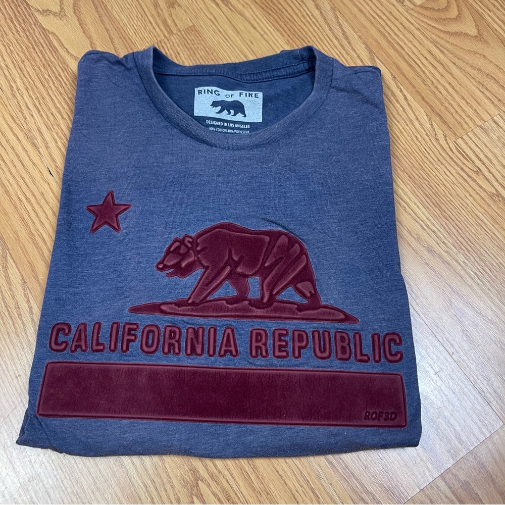 Ring of Fire Navy California Republic Tee